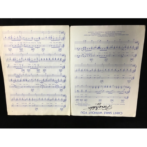 83 - Rock and Pop Memorabilia - Barry Manilow/David Martin - Sheet Music for 'Can't smile without you', p... 