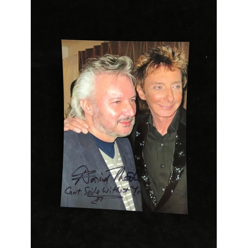 84 - Rock and Pop Memorabilia - Barry Manilow/David Martin - A colour photograph of Barry Manilow and Dav... 