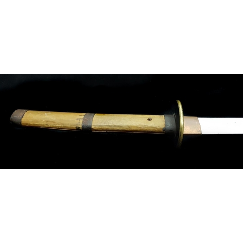 108 - Military Interest -A WWII Japanese Katana, with US Army style handmade handle and scabbard, the blad... 