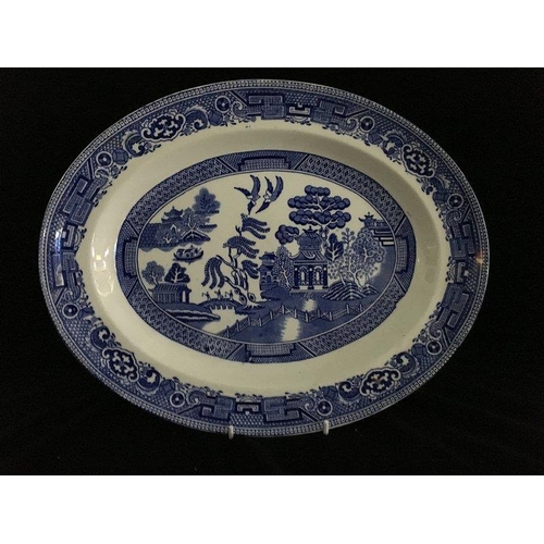 132 - Blue and White printed pottery - including an American interest plate with views of Lee Mansion, The... 