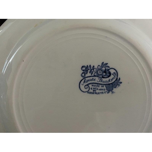 132 - Blue and White printed pottery - including an American interest plate with views of Lee Mansion, The... 