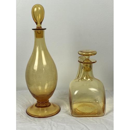 92 - Harry Powell and William Wilson for James Powell & Sons, Whitefriars - A gold amber glass 'Roman' cl... 