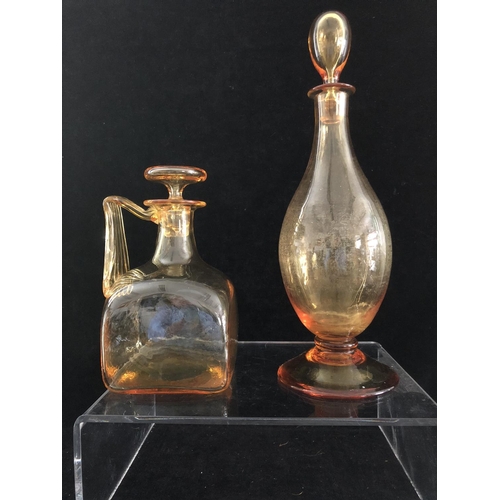 92 - Harry Powell and William Wilson for James Powell & Sons, Whitefriars - A gold amber glass 'Roman' cl... 