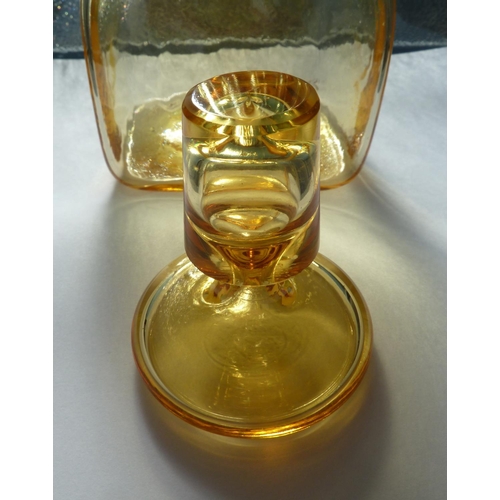 92 - Harry Powell and William Wilson for James Powell & Sons, Whitefriars - A gold amber glass 'Roman' cl... 