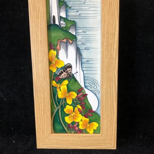 150 - Kerry Goodwin for Moorcroft Pottery - a Trial Dover Plaque, dated 22-7-13, tubelined with the white ... 