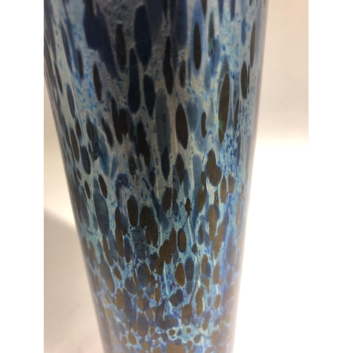 19 - Timothy Harris for Isle of Wight -  a Mulberry glass cylinder vase, from the Summer Fruits range, ha... 