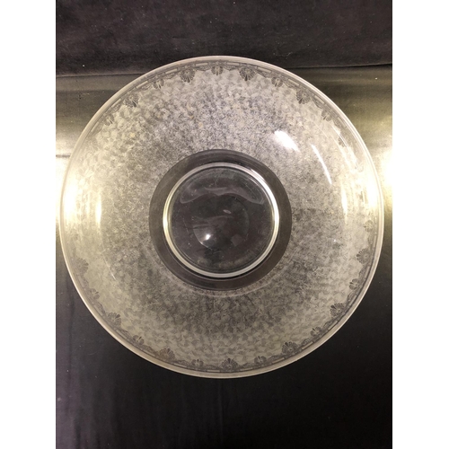 69 - French Glass - a large Baccarat or St Louis centrepiece bowl, circular of frost ground beneath class... 