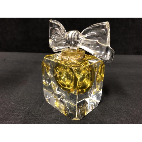 70 - Baccarat for Cabochard, Parfums Gres - a commercial glass perfume bottle formed as a gift wrapped pr... 