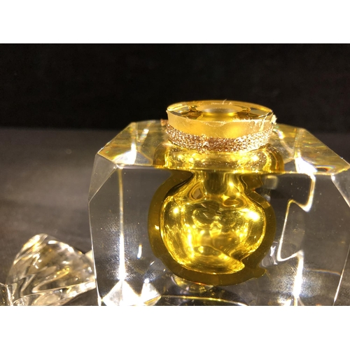 70 - Baccarat for Cabochard, Parfums Gres - a commercial glass perfume bottle formed as a gift wrapped pr... 