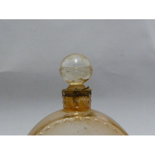 97 - Commercial Perfume bottles - Lalique for Mitsouko, Guerlain, bottle and stopper, original paper labe... 