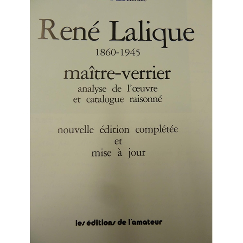 111 - Reference Book - R. Lalique - Catalogue Raisonne de L' Ouvre de Verre, Felix Marcilhac, published by... 