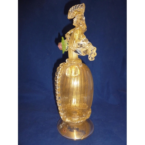 66 - Formia International, Murano - a Carnivale glass figure of a standing woman in 18th Century dress an... 