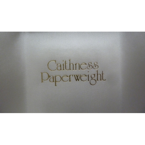 109 - Colin Terris for Caithness Glass Ltd - A Regency Stripe Limited Edition paperweight, formed of paral... 