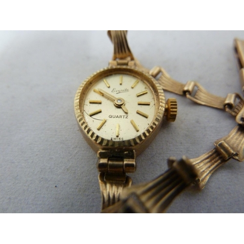 95 - A ladies 9ct gold Everite Quartz wristwatch, 7.3 grms approx