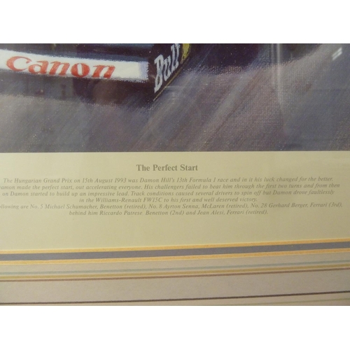 137 - Tony Smith, signed - The Perfect Start, A Shington Green Limited Edition print, signed by Damon Hill... 