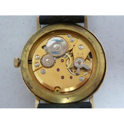 14 - A Rotary Gentleman's 9ct gold wrist watch, the case marked 0.375 with hallmarks internally, manual w... 