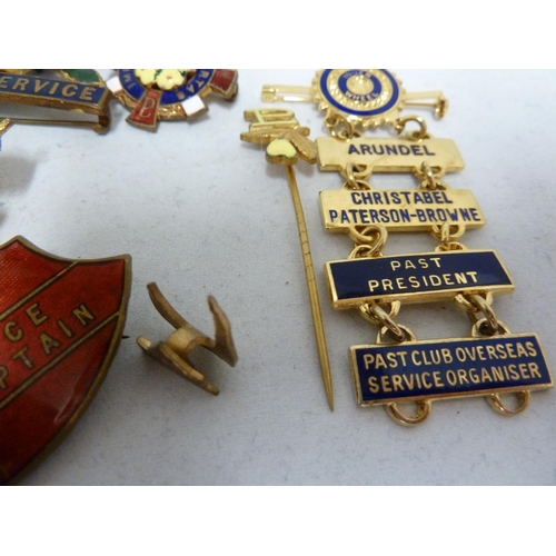 71 - Various enamelled and military badges including -a Womens League of Heath and Beauty Junior Section ... 