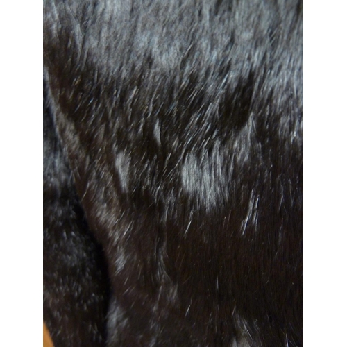 116 - A Coney fur jacket, dark brown/black colour, marked size 10