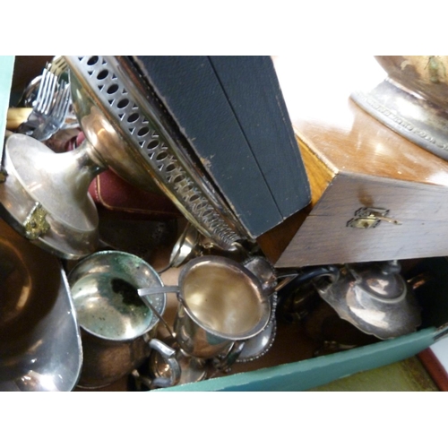 89 - A quantity of silver plate, including an Edwardian centrepiece bowl and a cased set of WMF coffee sp... 