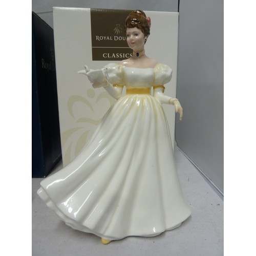 244 - Royal Doulton - two porcelain figures, Ellen, Lady of the year 1997, HN 3992, with certificate and b... 