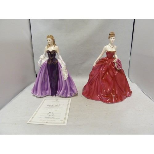 245 - Two Coalport porcelain figures - Lady Helen with certificate; and Grand Finale, each Limited Edition... 