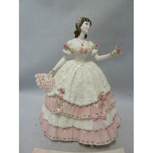 246 - Coalport - a porcelain figure, Olivia, Heirloom Figureine of the Year 1997, with certificate (2)