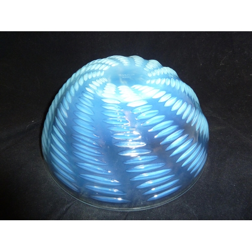 28 - R Lalique - a Ondes pattern glass bowl, the steep sides moulded with elliptical wavelets to the exte... 