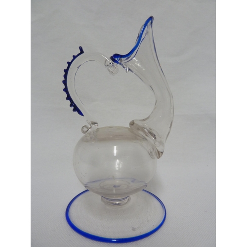 170 - MVM Cappellin - a glass rose water sprinkler, in Persian style, made for the Islamic Market, colourl... 