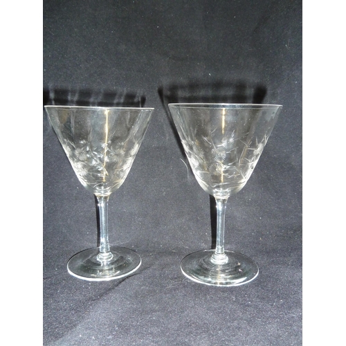 95 - Stourbridge Glass - a group of glasses, comprising a red cased wine glass with English Crest and mot... 