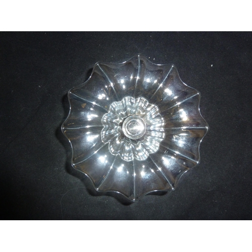 139 - James Powell and Sons, Whitefriars Ltd - two flint glass tazza: one low of convulvulous flower form;... 