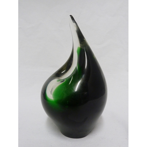 204 - Per Lütken for Holmegaard - a Flamingo glass vase, green cased in colourless, marked Holmegaard and ... 