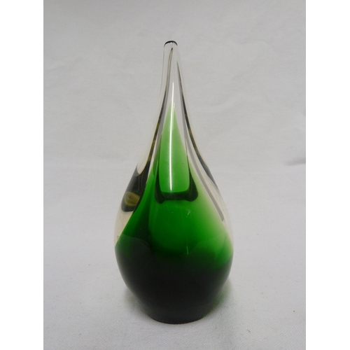 203 - Per Lütken for Holmegaard - a Flamingo glass vase, green cased in colourless, marked Holmegaard and ... 