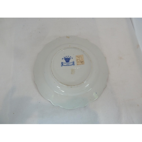 166 - A Mason's Patent Ironstone dish, printed in blue with the Provost's Lodge, King's College, Cambridge... 