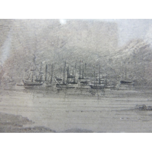 171 - Balaclava - ships of the fleet at rest in the port of Balaclava, pencil on paper, 19th Century, fram... 