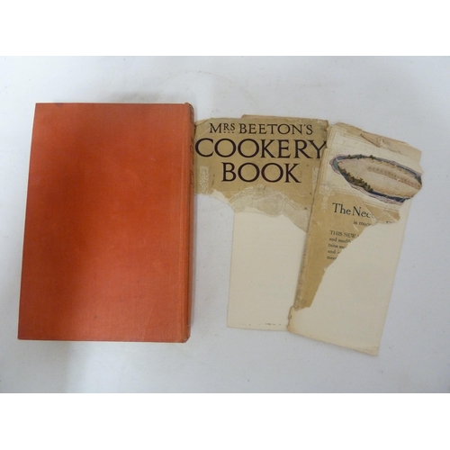 165 - Mrs Beeton's Cookery Book, red cloth binding, partial dust jacket, published by Ward, Lock & Co, 8 p... 