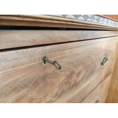 209 - Turner Woodward & Co Ltd, Manchester - a chest of drawers composed of three long drawers with oval r... 