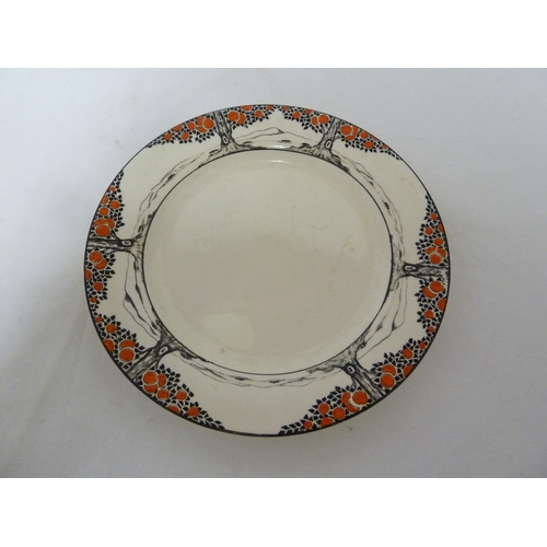 47 - Various Crown Ducal Ware plates, comprises: three dinner plates, 25,5 cm diam; one luncheon plate, 2... 