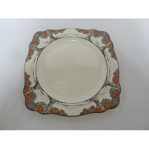 47 - Various Crown Ducal Ware plates, comprises: three dinner plates, 25,5 cm diam; one luncheon plate, 2... 