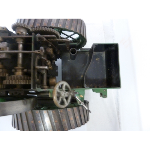 101 - A scratch built full steam traction engine, pressure guage marked Basset Lowke, 44cm max.