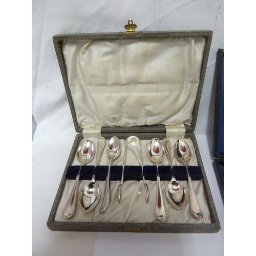 20 - Various silver plated cutlery, boxed; including a Viners Kings Pattern set (qty)