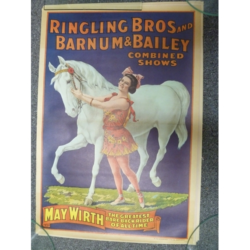 160 - Eleven vintage Barnum and Bailey and Ringling Brothers circus acts posters, (see individual images f... 