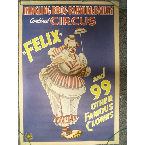 160 - Eleven vintage Barnum and Bailey and Ringling Brothers circus acts posters, (see individual images f... 