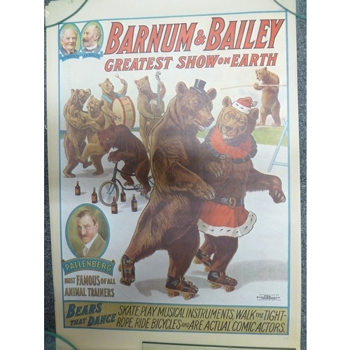 160 - Eleven vintage Barnum and Bailey and Ringling Brothers circus acts posters, (see individual images f... 