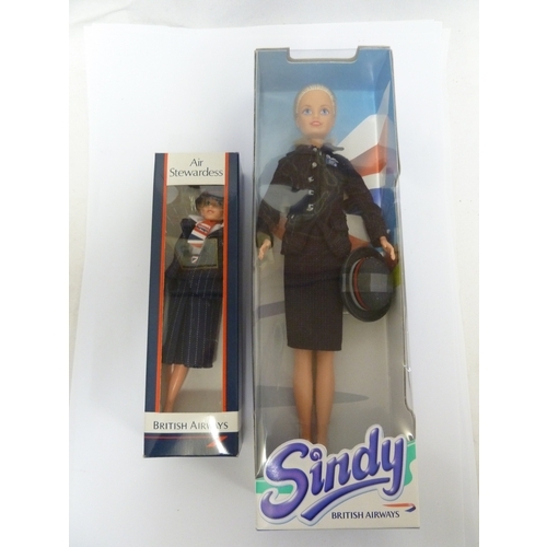 164 - Sindy - a British Airways cabin crew dressed doll, in original box; and a British Airways own brand ... 