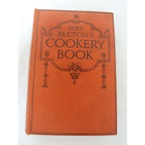 165 - Mrs Beeton's Cookery Book, red cloth binding, partial dust jacket, published by Ward, Lock & Co, 8 p... 