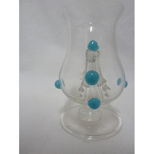 181 - Thomas Webb- a colourless glass urn vase with turquoise jewels; and two Webb's overlay glass bowls, ... 