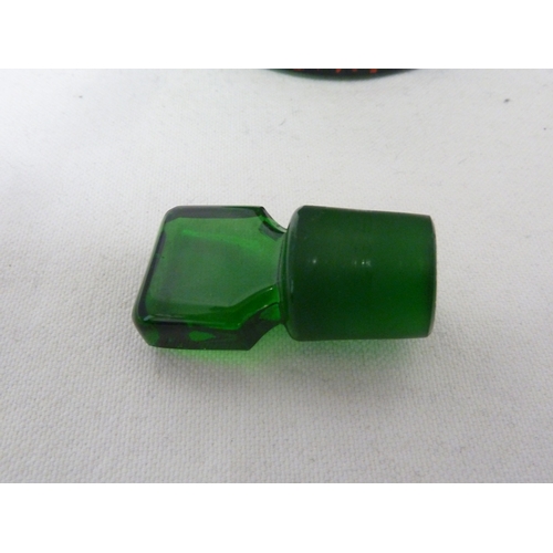 171 - A Green Glass pharmacy bottle, labelled SP: CHLOROFOR., 20cm high.