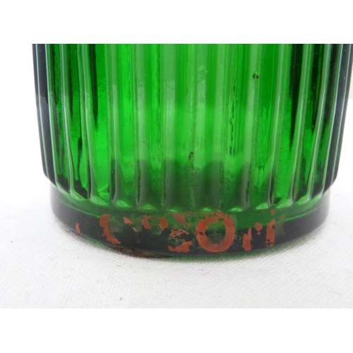 173 - A Green glass pharmacy bottle, labelled ACID: OXALIC, 19.5 cm high.