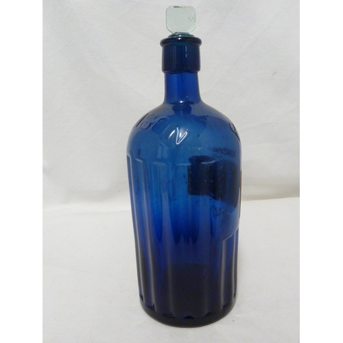 168 - A pharmacy poison bottle labeled TINC. CHLOF ET MORPH.CO, 27cm high