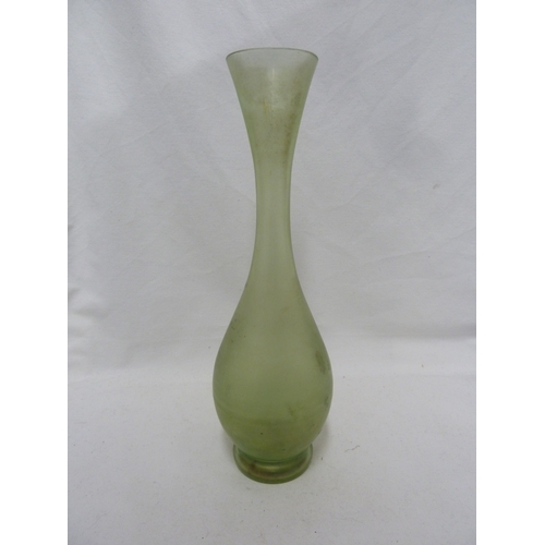 105 - Loetz - an Olympia glass vase, green colour, 30cm high